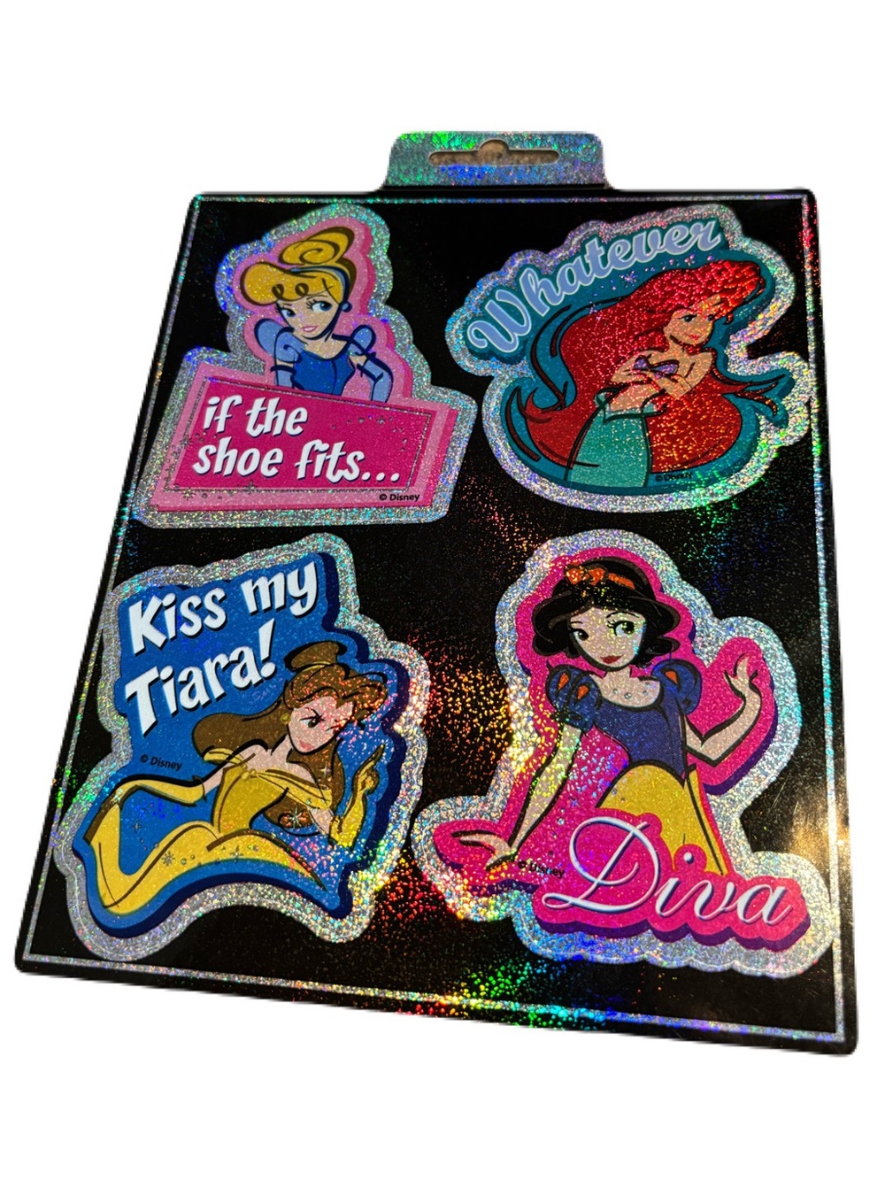 2005 Disney Princess Sassy Attitude Holographic Sticker Sheet Retro Y2K
